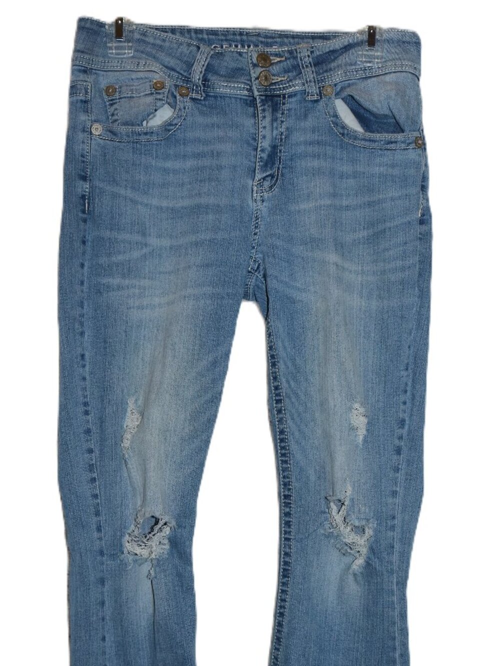 Gemma Rae embellished distressed light blue jeans size 11 juniors
